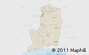 Shaded Relief Map of Divo, single color outside