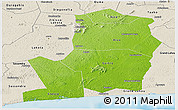 Physical Panoramic Map of Divo, shaded relief outside