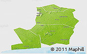 Physical Panoramic Map of Divo, single color outside
