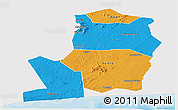 Political Panoramic Map of Divo, single color outside