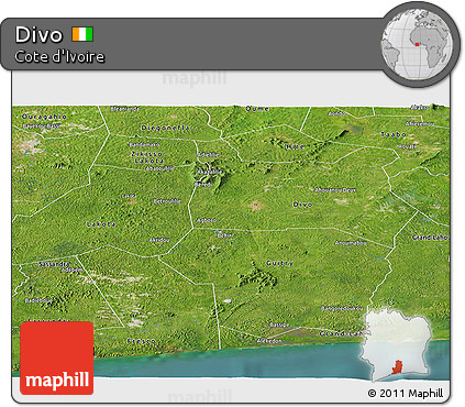 Satellite Panoramic Map of Divo