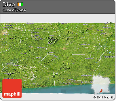 Satellite Panoramic Map of Divo