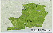 Satellite Panoramic Map of Divo, lighten