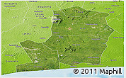 Satellite Panoramic Map of Divo, physical outside