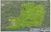 Satellite Panoramic Map of Divo, semi-desaturated