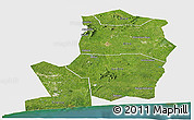 Satellite Panoramic Map of Divo, single color outside