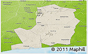 Shaded Relief Panoramic Map of Divo, physical outside