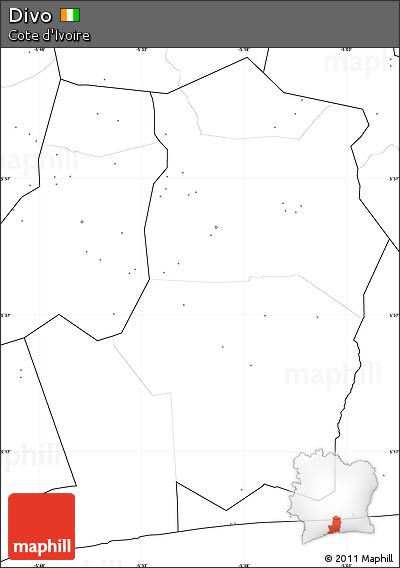 Blank Simple Map of Divo, no labels