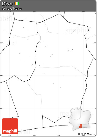 Blank Simple Map of Divo, no labels