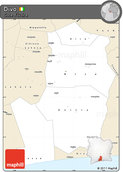 Classic Style Simple Map of Divo