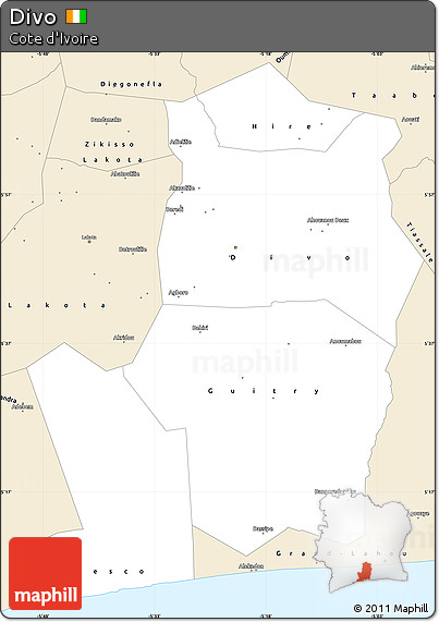 Classic Style Simple Map of Divo