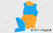 Political Simple Map of Divo, single color outside