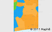 Political Shades Simple Map of Divo, political outside