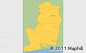 Savanna Style Simple Map of Divo, single color outside