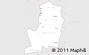 Silver Style Simple Map of Divo, cropped outside