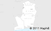 Silver Style Simple Map of Divo, single color outside