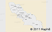 Classic Style 3D Map of Ferkessedougou, single color outside