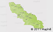 Physical 3D Map of Ferkessedougou, cropped outside
