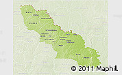 Physical 3D Map of Ferkessedougou, lighten