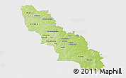 Physical 3D Map of Ferkessedougou, single color outside