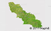 Satellite 3D Map of Ferkessedougou, cropped outside