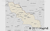 Shaded Relief 3D Map of Ferkessedougou, desaturated