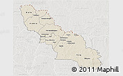 Shaded Relief 3D Map of Ferkessedougou, lighten, semi-desaturated