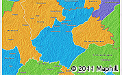 Political 3D Map of Diawala