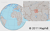 Gray Location Map of Diawala