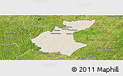 Shaded Relief Panoramic Map of Diawala, satellite outside
