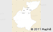 Classic Style Simple Map of Diawala, single color outside