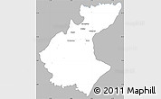 Gray Simple Map of Diawala, single color outside