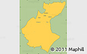 Savanna Style Simple Map of Diawala, cropped outside