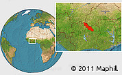 Satellite Location Map of Ferkessedougou