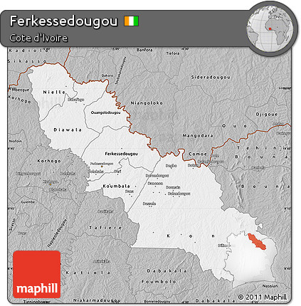 Gray Map of Ferkessedougou