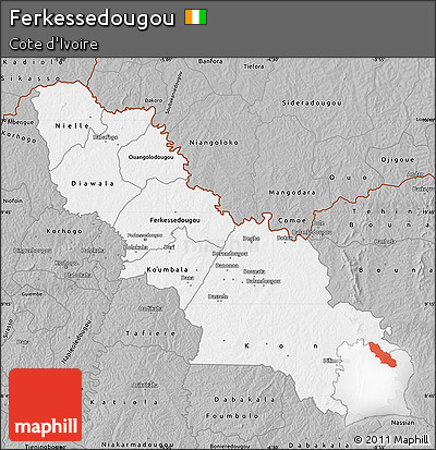 Gray Map of Ferkessedougou