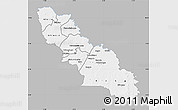 Gray Map of Ferkessedougou, single color outside