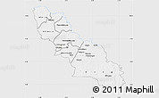 Silver Style Map of Ferkessedougou, single color outside