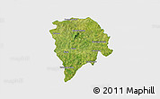 Satellite 3D Map of Nielle, single color outside