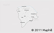 Silver Style 3D Map of Nielle, single color outside