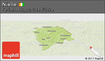 Physical Panoramic Map of Nielle, lighten