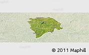 Satellite Panoramic Map of Nielle, lighten
