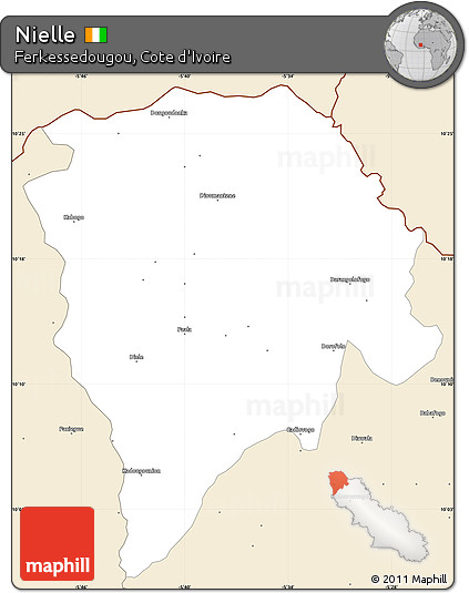 Classic Style Simple Map of Nielle