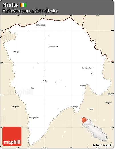 Classic Style Simple Map of Nielle