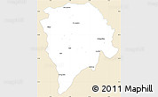 Classic Style Simple Map of Nielle, single color outside
