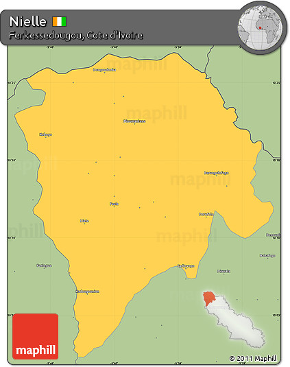 Savanna Style Simple Map of Nielle