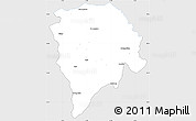 Silver Style Simple Map of Nielle, single color outside