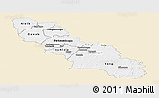 Classic Style Panoramic Map of Ferkessedougou, single color outside