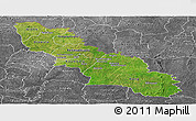 Satellite Panoramic Map of Ferkessedougou, desaturated