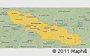 Savanna Style Panoramic Map of Ferkessedougou